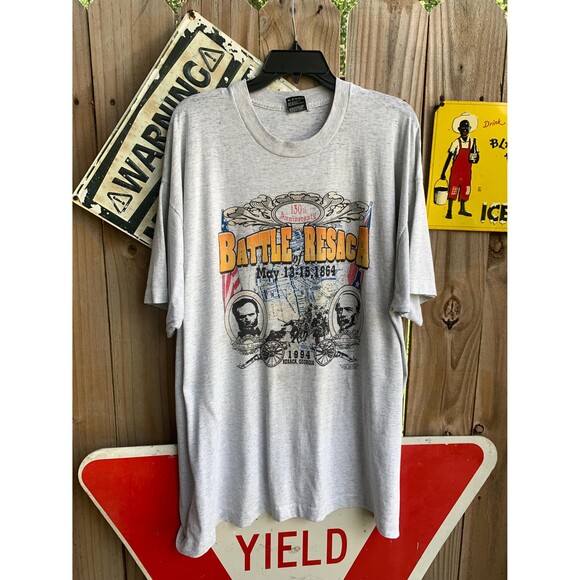 1994 Battle of Resaca Texas T-Shirt, grey Size XXXL - Picture 1 of 10